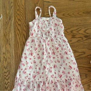 Floral White and Pink Sundress